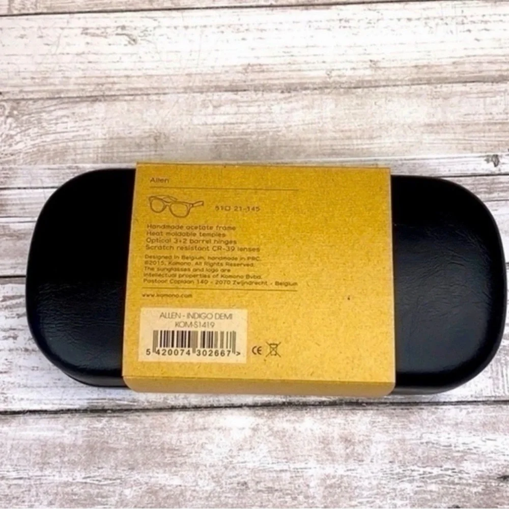Komono Sunglasses NEW Navy Tortoise The Allen Indigo Demi wayfarer